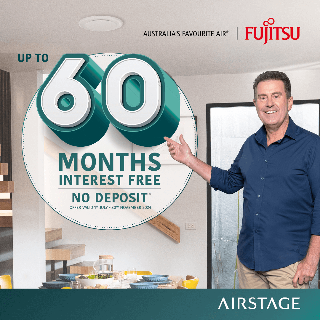 Ducted Heating and Cooling 60 months interest free offer with Fujitsu