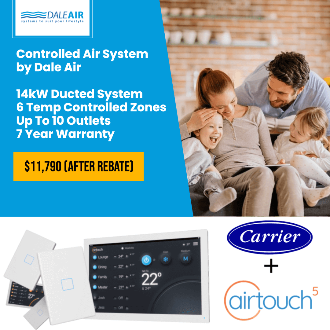 Carrier 14kW ducted reverse cycle system with AirTouch5