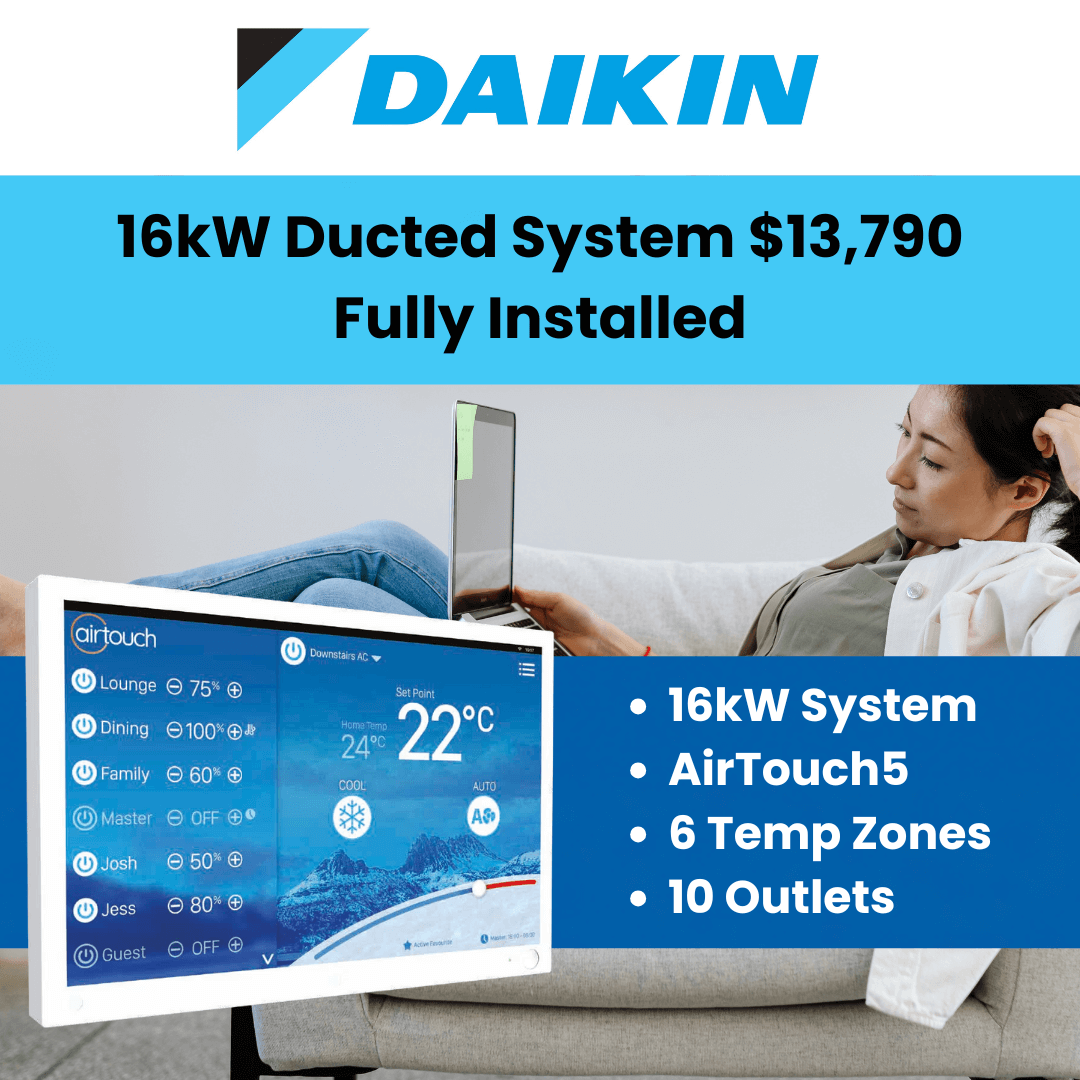 Daikin 16kW ducted system full installed