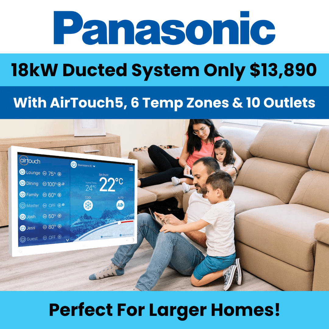 Panasonic 18kW ducted reverse cycle system special offer